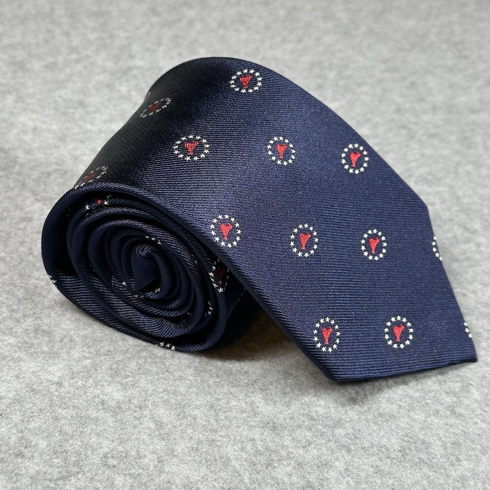 SummerTies Silk Tie Navy‎ Martha's Vineyard Island Motif Preppy 59x3.5in